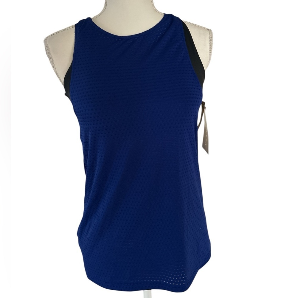 Athleta Royal Blue and BlackTank Top with Bra